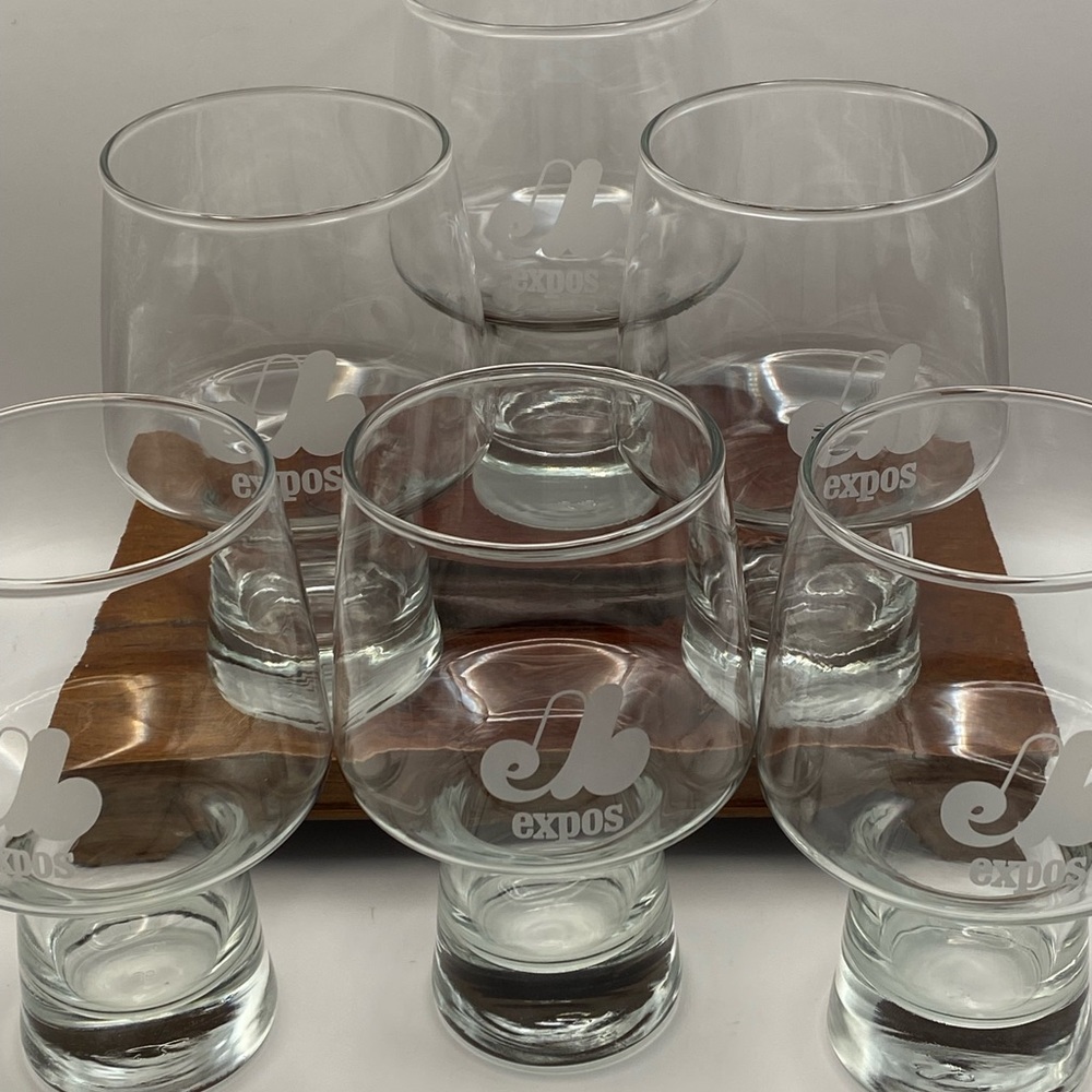 COPY - vintage Montreal Expos baseball beer glasses. 16oz Libby beer glasses.…